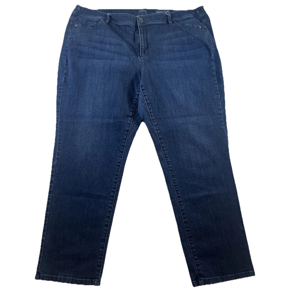 J.Jill Denim Authentic Fit Jeans Ankle Women Plus 24W Blue Dark Wash Comfy